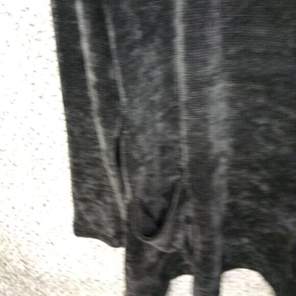 LOGO Lori Goldstein Top Womens Medium Black Chenille Sharkbite Hem Sweater‎ - Picture 3 of 7